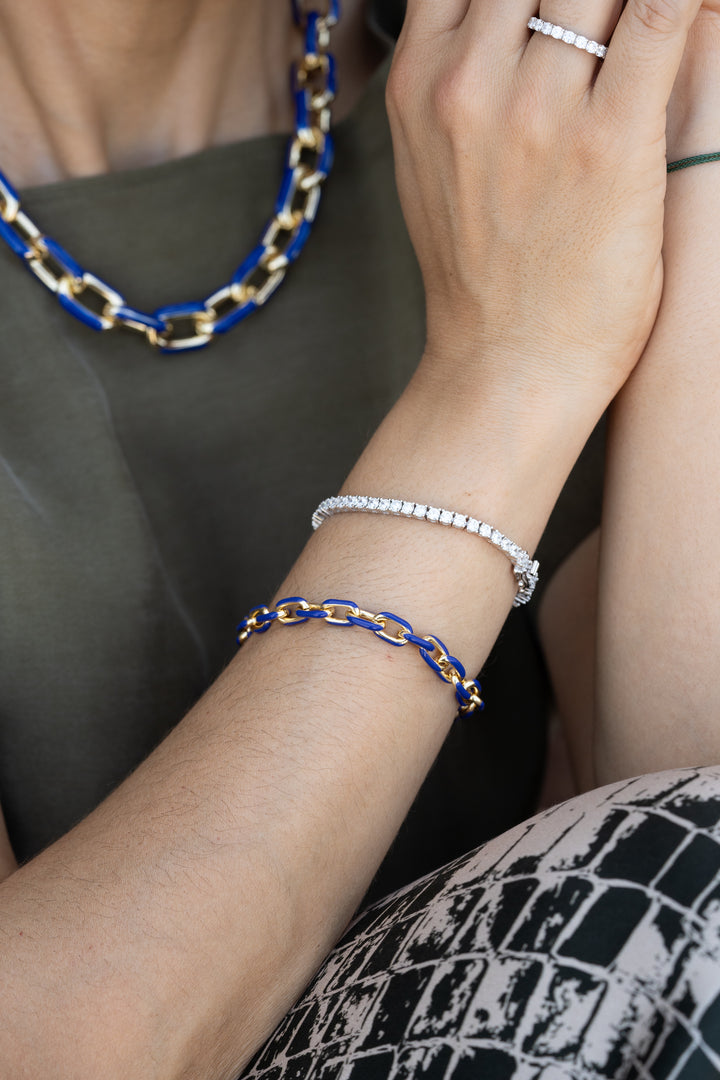 Kette Chunky dunkel blau
